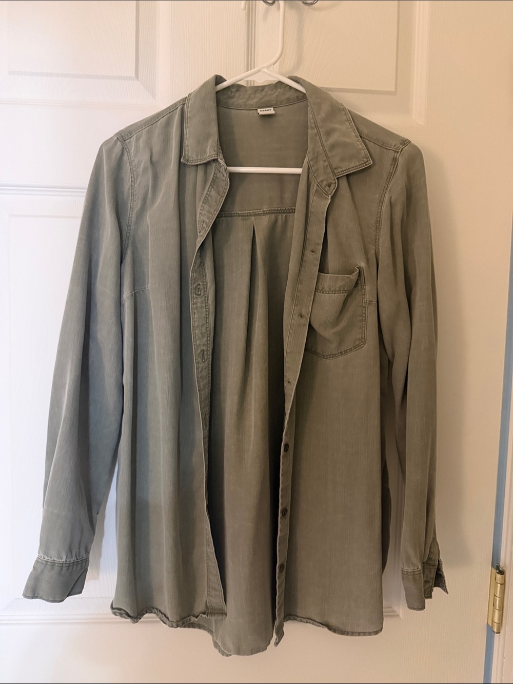 Old Navy Olive Green Button-Down Women's Shirt